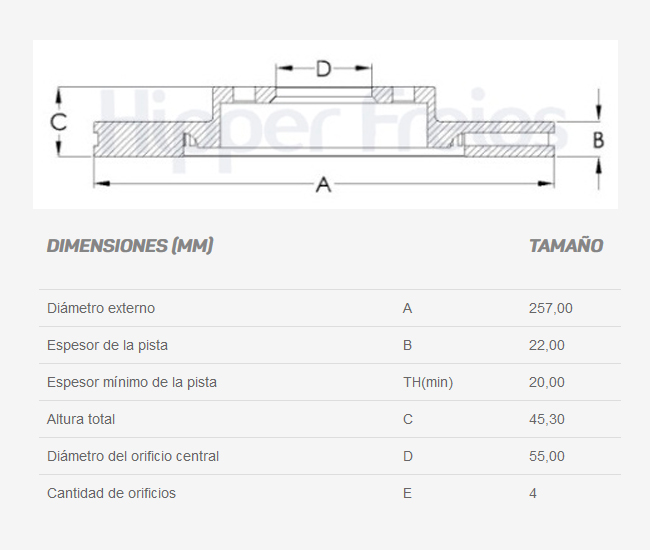 Discos de Freno DI-110 (42p)